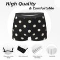 thumbnail image 2 of Men's Boxer Briefs, daisy polka dot dotted black Soft Comfy Mens Underwear Boxer Briefs Breathable With Widen Waist, 2 of 7