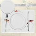 thumbnail image 3 of Ambesonne Flower Place Mats Set of 4, Watercolor Nature, Standard Size, Orange White, 3 of 6