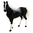 thumbnail image 1 of Simulation Peluche Cheval Noir Animal Décor Ameublement Ornement, 1 of 8