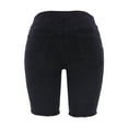 thumbnail image 6 of Gubotare Women's High Waisted Bermuda Shorts Stretchy Knee Length Jean Shorts (Black,Size XXL), 6 of 6