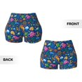 thumbnail image 3 of Sikiie Sea Fish Print Workout Shorts Women Scrunch Butt Gym Shorts Seamless High Waist Tummy Control Yoga Biker Athletic Shorts, 3 of 5