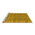 thumbnail image 2 of Ahgly Company Machine Washable Indoor Rectangle Checkered Yellow Modern Area Rugs, 4' x 6', 2 of 4