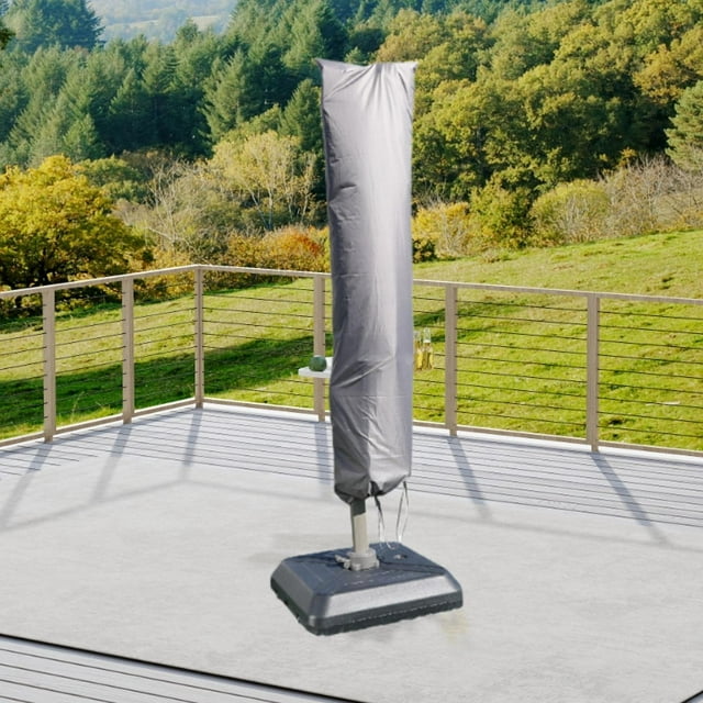Funda para sombrilla de mercado, funda para sombrilla de jardín, resistente al viento, portátil, protección para muebles, impermeable, resistente, S