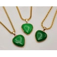 thumbnail image 2 of Jade Natural Choker Necklace Gold Tone Good Luck•Fortune, 2 of 5