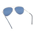 thumbnail image 4 of Concave Curved Metal Rim Double Bridge Tear Drop Pilots Sunglasses Rose Gold - Navy, 4 of 4