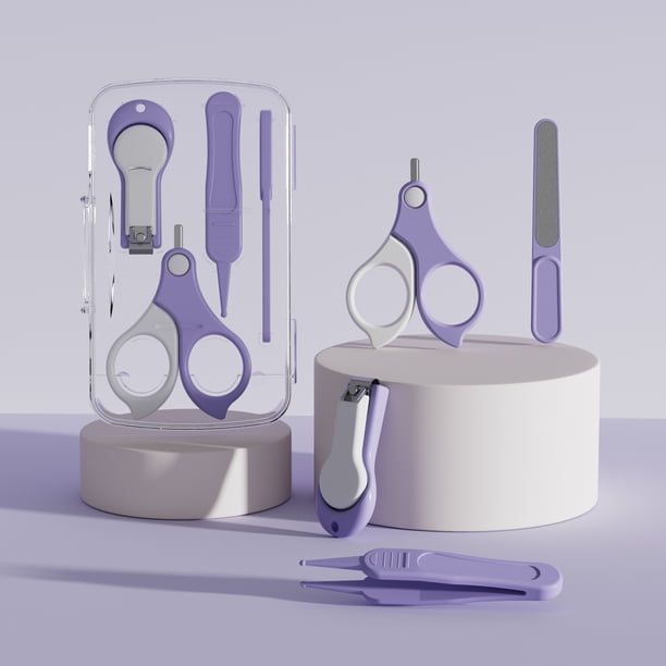 Cortaúñas para bebés, cortaúñas para recién nacidos, juego de tijeras de seguridad para niños con forma de búho, cortaúñas antipellizcos para carne