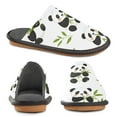 thumbnail image 4 of Fuzzy Slippers Women and Men Non-slip Fuzzy Flat Slippers House Bedroom Slippers for Adult Panda Eating Bamboo, 4 of 9
