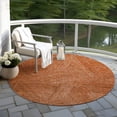 thumbnail image 6 of Addison Rugs Chantille Indoor/Outdoor Transitional Lines Copper Washable Round Rug, 8' x 8', 6 of 6