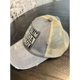 thumbnail image 3 of Not Slim Kinda Shady Distressed Laser-Engraved Leather Patch Casual Snapback Hat, Dark Gray, 3 of 4
