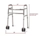 thumbnail image 3 of Andador plegable bariátrico de alta resistencia con ruedas para adultos mayores. Incluye ruedas delanteras extra anchas (2 ruedas de 5 pulgadas) y 2 pares de deslizadores traseros gratuitos. Tamaños r, 3 of 5