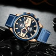thumbnail image 2 of Curren Man Watches Fashion Casual Quartz Sporty Wristwatches Blue Clock Male Chronograph Leather Watch - Quartz Wristwatches, 2 of 6