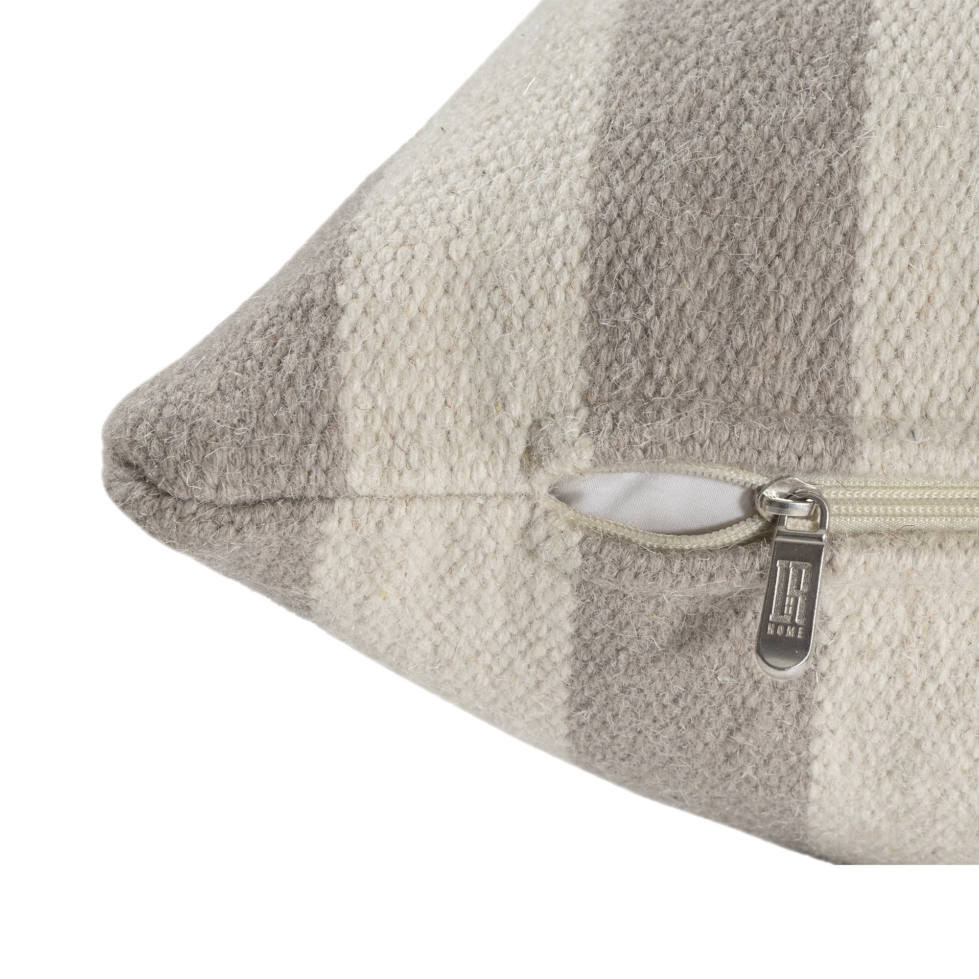 Harlow Hill Cairo 24" x 24" Brown/Gray Geometric Wool Blend Adult Decorative Throw Pillow Cover
