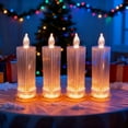 thumbnail image 4 of 8PC LED Crystal Candle Lights - Flameless Pillar Set, 4 of 6