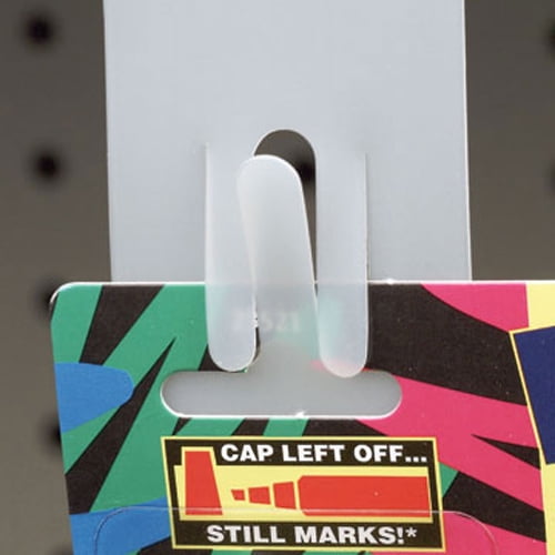 Clip Strip Brand, 21.3' L Plastic Hanging Merchandise Strip Display for 12 Items with S Hooks, 5 Pack