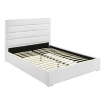 Felicity 53-inch Upholstered Eastern King Platform Bed White