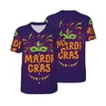 thumbnail image 3 of Daiia Mardi Gras2 Mens Baseball Jersey Button Down Shirts Short Sleeve Sports Uniforms-Large, 3 of 9