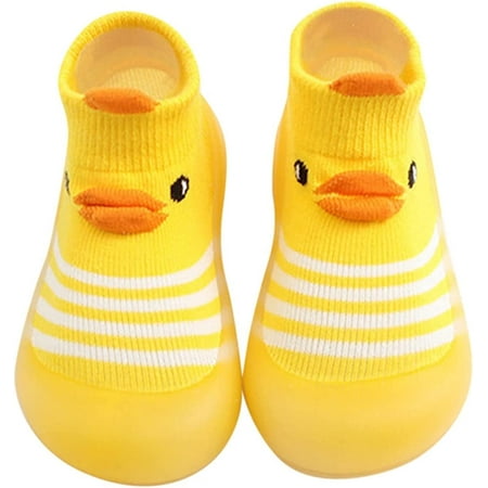 

QWZNDZGR Toddler Sock Shoes Baby Boys Girls Slippers Shoes Baby Infant First Walking Shoes Rubber Sole Non-Slip Floor Slippers