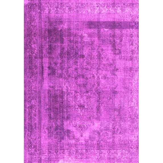Ahgly Company Indoor Rectangle Abstract Pink Contemporary Area Rugs, 7' x 9'