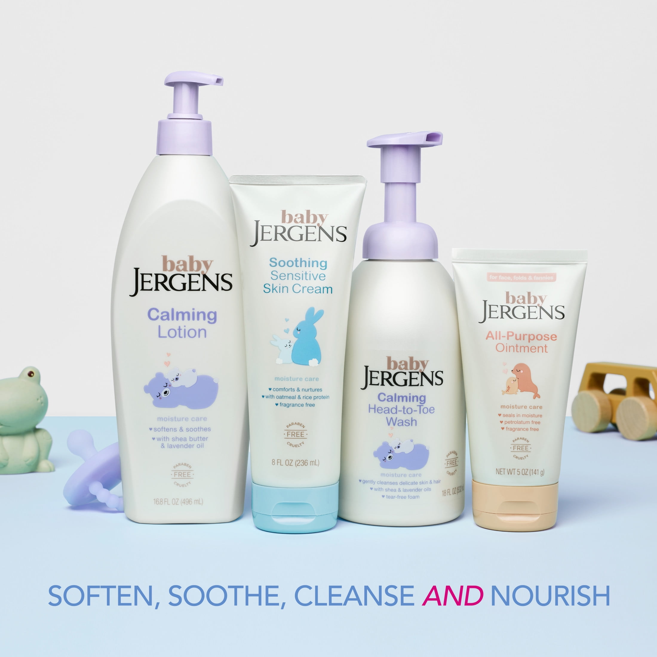 (2 pack) Baby Jergens All-Purpose Ointment, Plant-Based Moisturizers, Petrolatum Free & Pediatrician-Tested, 5 Oz