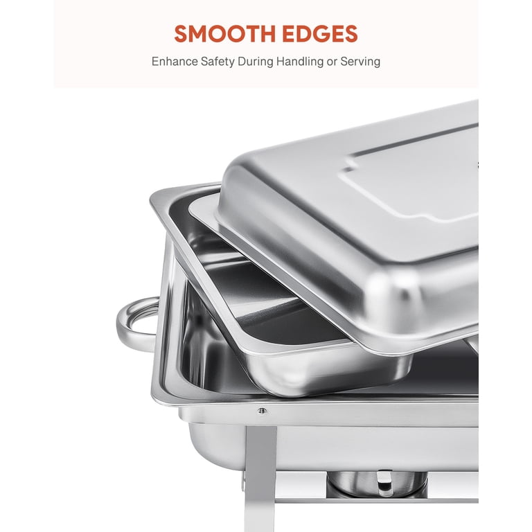 Ovente Electric Buffet Server with 3 Warming Pan, Portable Stainless Steel Food Warmer with Ovente Electric Buffet Server with 3 Warming Pan, Portable Stainless Steel Food Warmer with