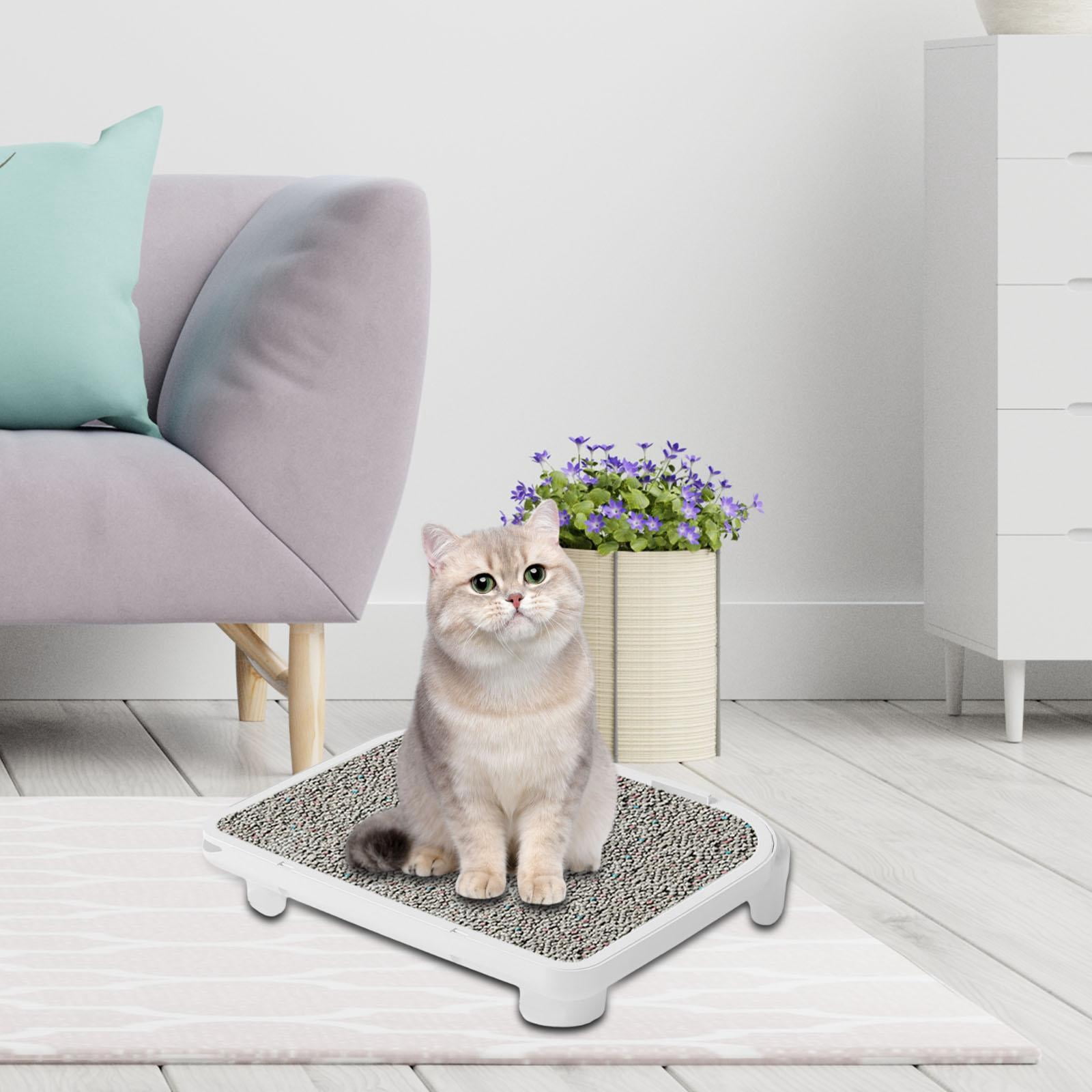 Bvdfgk Cat Litter Mat Floor Carpet Scratch Resistant Cat Litter Trapping Mat for Indoor white