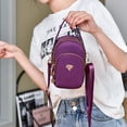 thumbnail image 3 of Bolso Bandolera Bolso bandolera para mujer, bolso de moda para teléfono móvil, portátil para vacaciones (púrpura), 3 of 8