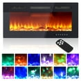 thumbnail image 1 of Modern Wall-Mounted Electric Fireplace Insert – Recessed Heater with Remote, Adjustable 12-Color Flames, 5 Flame Speeds, 1500W Heating, Timer, Log & Crystal Effects, Sleek Contemporary Design, 1 of 9