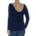 thumbnail image 2 of RACHEL ROY $69 Womens New 1385 Navy Long Sleeve Boat Neck Casual Top L B+B, 2 of 2