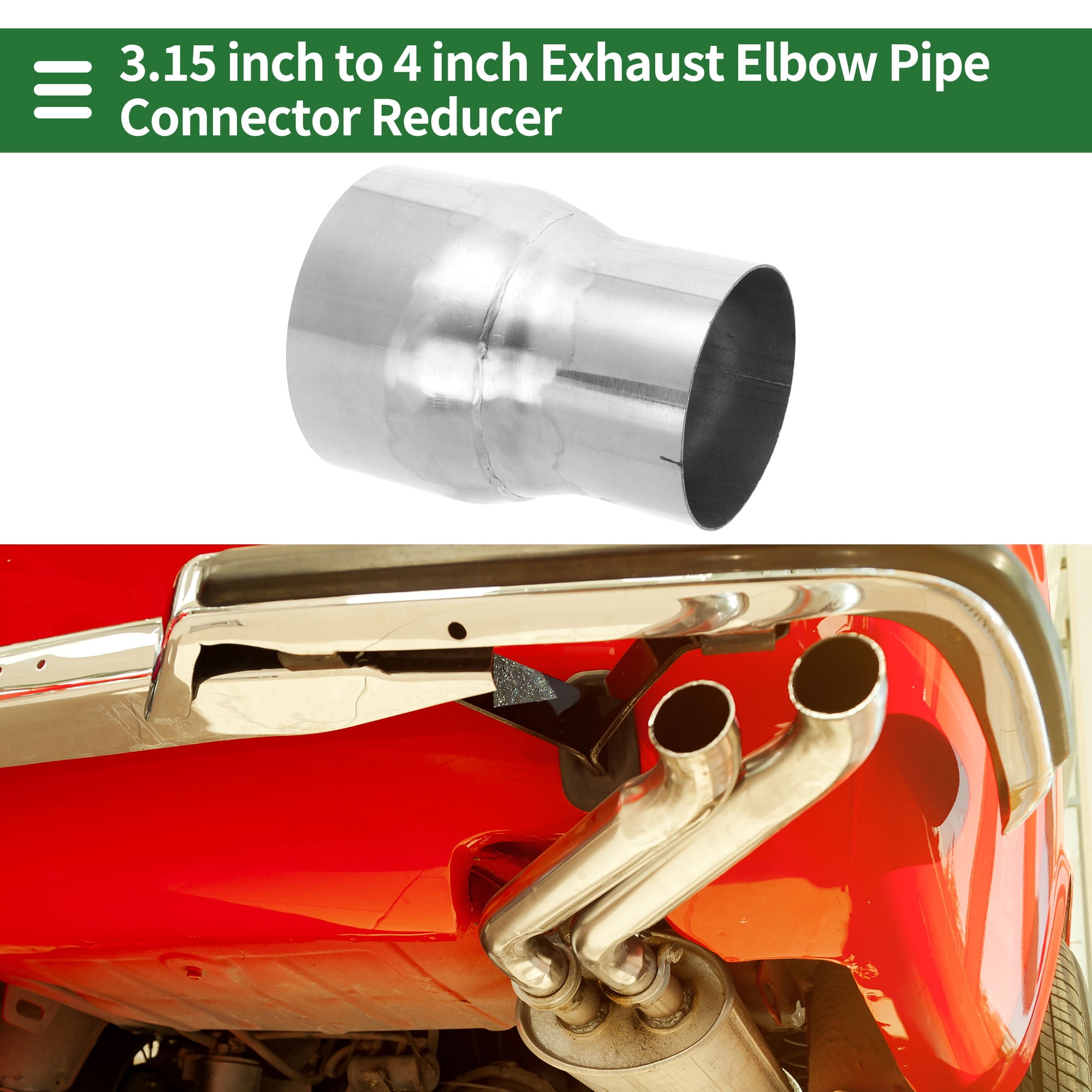 Unique Bargains Mandrel Exhaust Pipe Adapter Reducer 3.15'' OD to 4'' OD