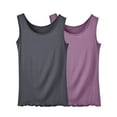 thumbnail image 2 of QUINDOS Tank Tops for Women Summer Athletic 2 Pack Camisoles for Women Strap Sports Multi Pack Crew Neck Sleeveless Cami Shirts Loose Solid Color Undershirts, 2 of 3