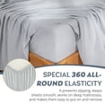 thumbnail image 3 of MLILY Bed Sheets Set, Deep Pocket 4 Piece Bedding, Luxury Soft Microfiber Full Sheet Sets, Light Gray, 3 of 9