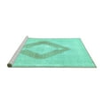 thumbnail image 2 of Ahgly Company Machine Washable Indoor Rectangle Persian Turquoise Blue Traditional Area Rugs, 2' x 4', 2 of 4