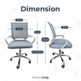 thumbnail image 3 of MotionGrey - MC1 Ergonomic Office Chair - Comfy Airy Back Support with Adjustable Height - White Desk Computer Chairs Perfect for Home Gaming and Offices, 3 of 6