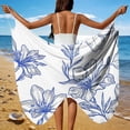 thumbnail image 4 of VBVC No Boundarie Women's Butterfly Beach Sarong Wrap,Ladies Lightweight Swimsuit Cover Up,Floral Pool Party Wrap Dress For Women,White,Size XXXXL, 4 of 10