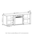 thumbnail image 6 of Furinno Montale 60 Inch TV Stand with Fireplace, French Oak Grey, 6 of 8