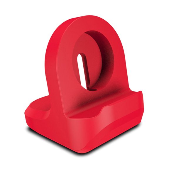 Injueey Soporte de carga para reloj inteligente, soporte de inalámbrico antideslizante, mesita de noche de escritorio, soporte de Electrónica Rojo