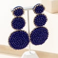 thumbnail image 4 of enjoywould 1 Paire Femmes Boucles d'Oreilles Bon Travail Durable Portable Léger Inoxydable Contraste Couleur Ronde Forme Perles Symétriques Bijoux Femmes, 4 of 5