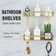 thumbnail image 1 of Estante de ducha de acero inoxidable, adhesivo fuerte que garantiza una sujeción segura para su organizador de baño, instalación sin perforaciones que preserva la integridad de la pared, dorado, 1 of 5