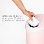 Ubbi Stainless Steel Diaper Pail, Odor Locking, No Special Bag Required, Award-Winning, Registry Must-Have, Blush Pink