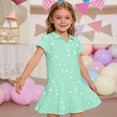 thumbnail image 2 of Girls Short Sleeve Polos Dress with Pockets Back to School Uniform Summer Casual Flowy Dresses, 2 of 5