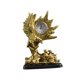 thumbnail image 2 of Reloj de mesa, estatua de Animal, reloj decorativo para estante, estatua artesanal, colección creativa de animales, adorno de escritorio para estante, Águila Macarena Estatua del reloj, 2 of 8