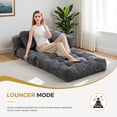 thumbnail image 6 of BYBYME Folding Sofa Bed,8 Inch L Shape Convertible Sofa Bed with Armrests,Floor Sofa Bed with Pillows,Portable Folding Chair Bed,Lounger for Living Room and Bedroom,etc.,DGrey, 6 of 7