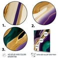 thumbnail image 3 of Designart Purple, Green And Gold Bold Strokes II Canvas Wall Art, 3 of 5