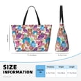 thumbnail image 2 of Yiaed Watercolor Owl Print Large Capacity Beach Travel Bag - Waterproof Zipper Vacation Tote for Sandproof Storage, and Camping, 2 of 5