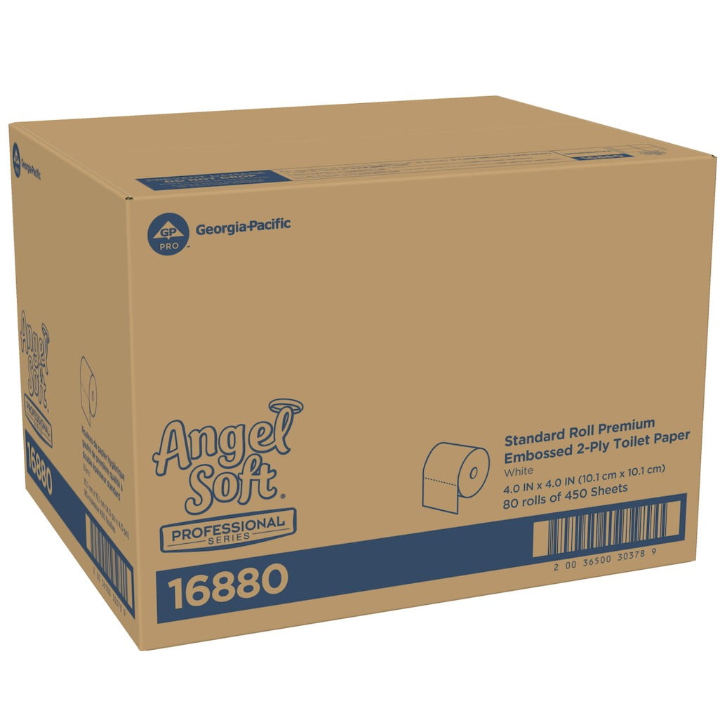 Georgia-Pacific Angel Soft, Professional Series Premium Embossed Bathroom Tissue White | 80/Case