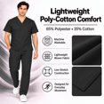 thumbnail image 4 of M&M SCRUBS Men's Cargo Scrub Set, 8 Pockets, Black, 2XL, 4 of 8