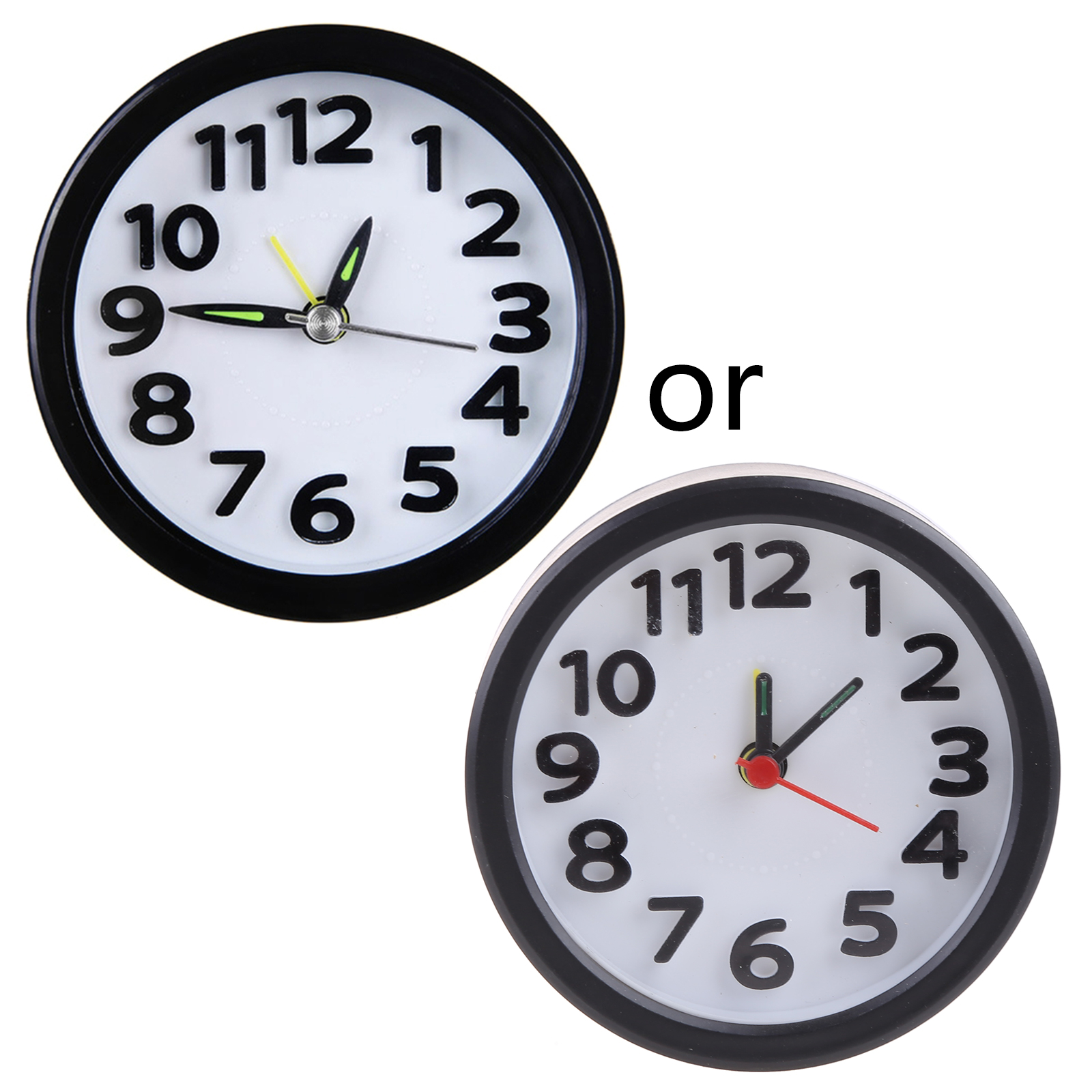 Square Round Small Alarm Clock Snooze Silent Sweeping Wake Up Table