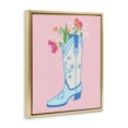 thumbnail image 3 of Stupell Industries Bohemian Pink Floral Cowgirl Boot Gold Floating Frame Canvas Art, 17 x 21, by Grace Popp, 3 of 7