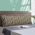 thumbnail image 4 of Leopard Print Safari Wild Animals Cheetah Skin Texure Wildlife Body Pillow Cover Soft Long Pillow Case Protector with Zipper Large Cushion Covers Farmhouse Decorative Bedding for Couch,Sofa,Home Gift, 4 of 6