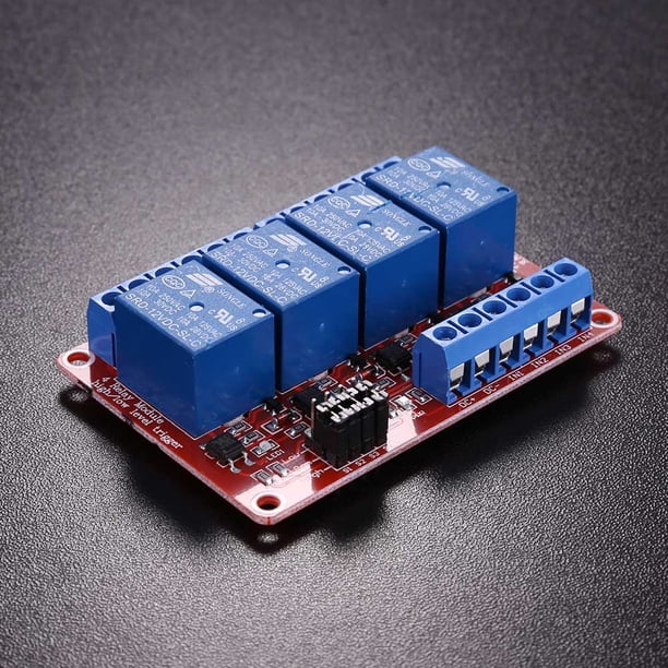 Módulo De Relé Módulo de relé de 4 canales de 12 V con disparador de nivel H/L de optoacoplador para Arduino